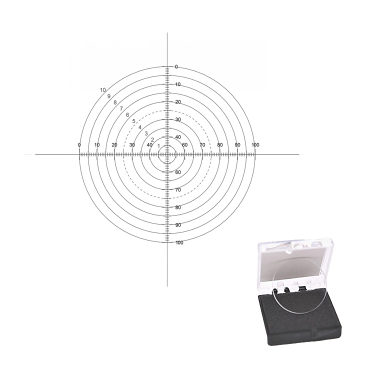 显微镜目镜测微尺_同心圆十字分划板